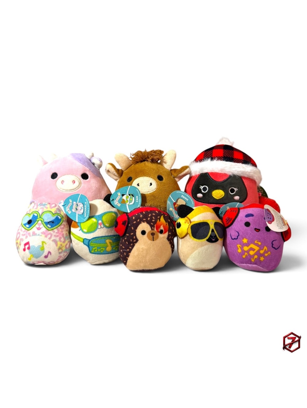 Squishmallows 8 Piece Plush Lot Original Squad Holiday Music Animals With Tags